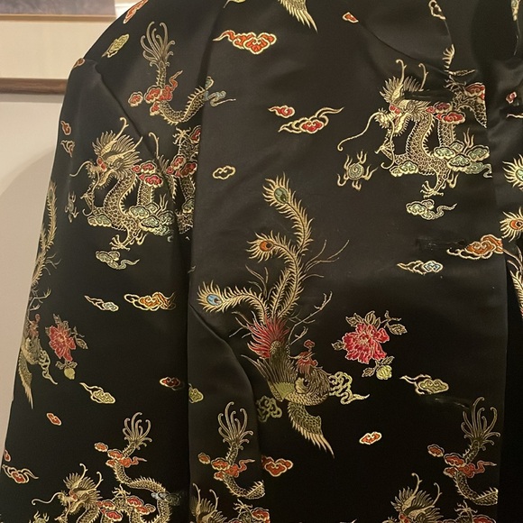 Vintage embroidered silk blend jacket size XL - Picture 2 of 5